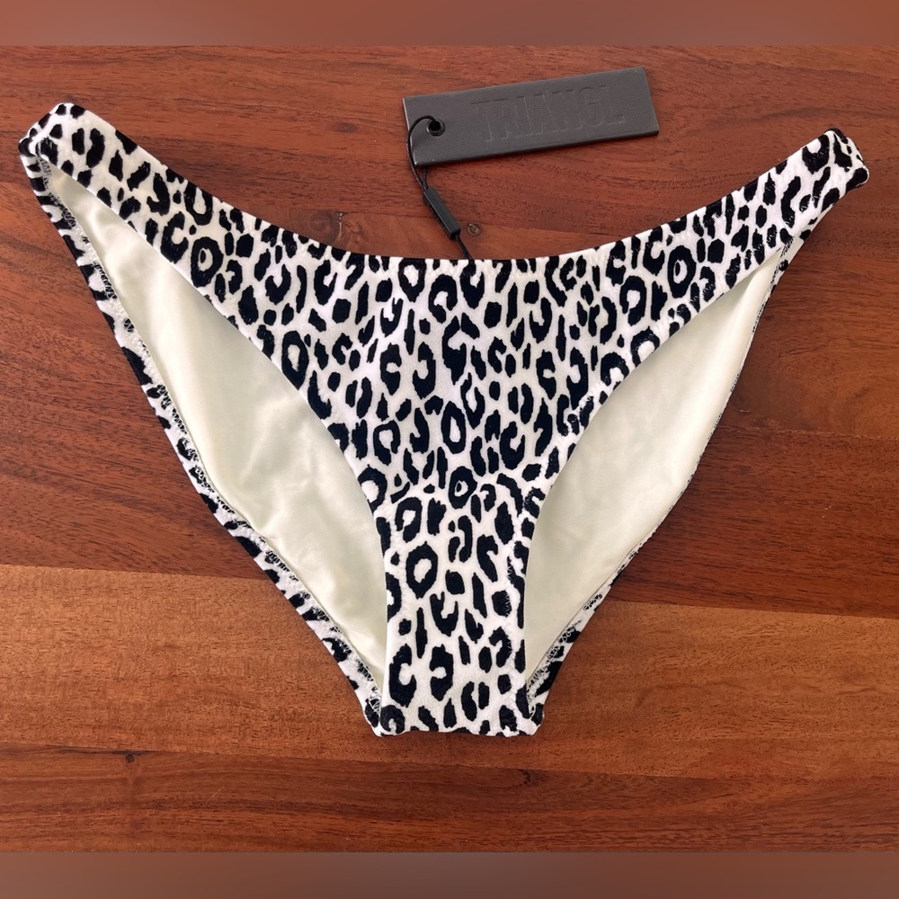 Triangl Black and White / Powder Leopard Print Bikini Bottom  - NWT